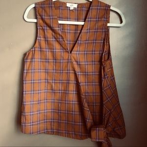 Entro GIA Wrap Tank Wrap Shirt Large‎ NWOT